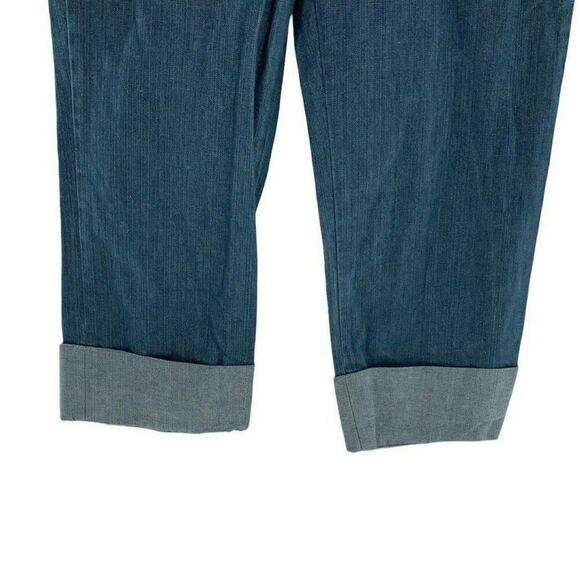 Ann Taylor Jeans Women's Size 8 Medium Wash Rolled Up Button Hem Pockets Denim - Picture 7 of 9